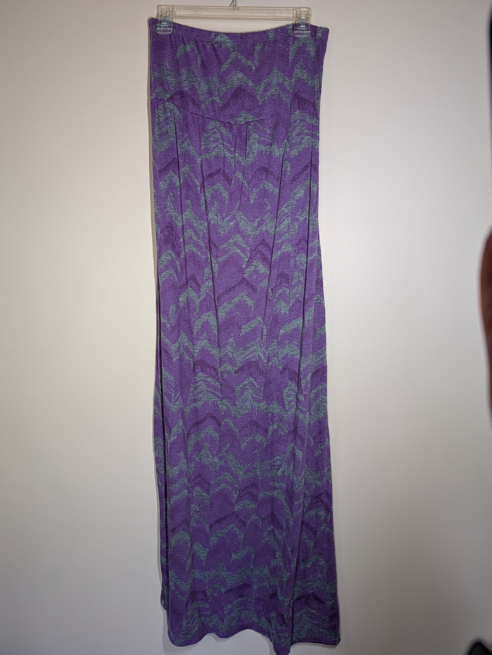 NATION LTD Purple Chevron Mountain Print Strapless Maxi Dress - Size 3 (M)